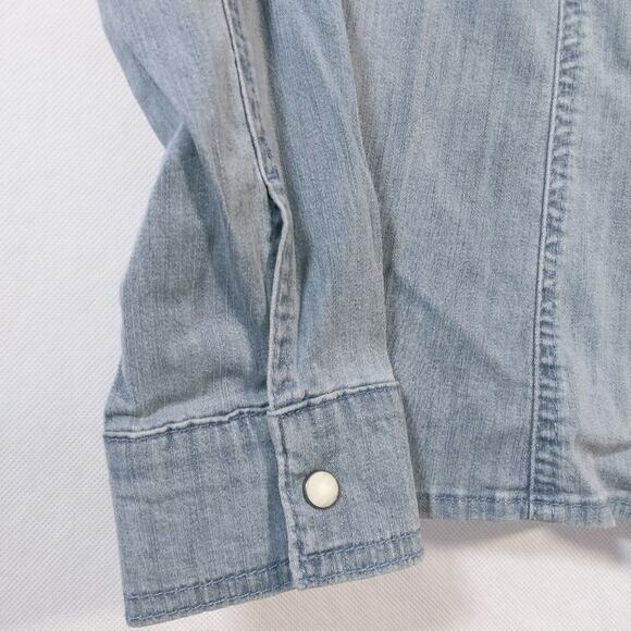 Vintage America Blues Sinclair Blue Embroidered Button Up Shirt Size XS - Picture 5 of 11